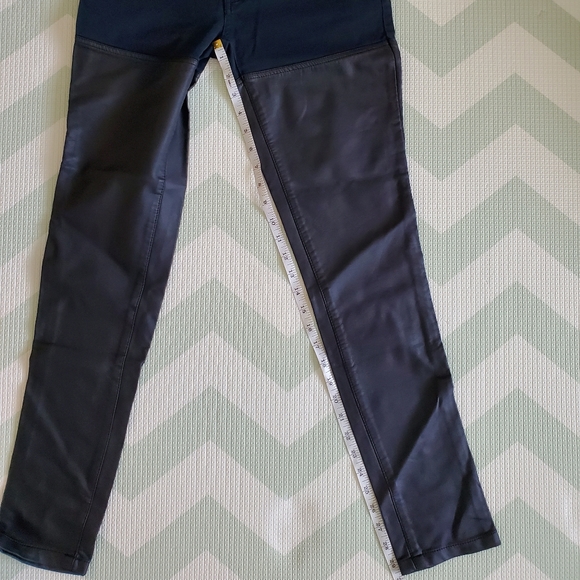 BCBGeneration Blue and Black Faux Leather Jeans - Picture 12 of 12